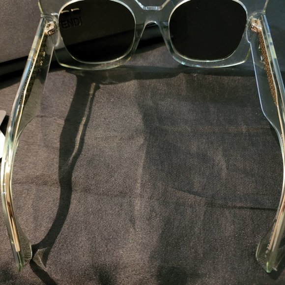 Fendi Gold Decor Square Sunglasses FF main image 11